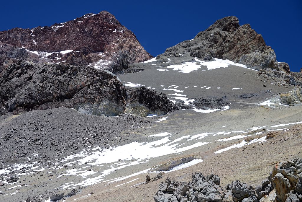 12 The Aconcagua Climb Zig Zags Up The Centre Of The Photo From Camp 3 Colera 5980m